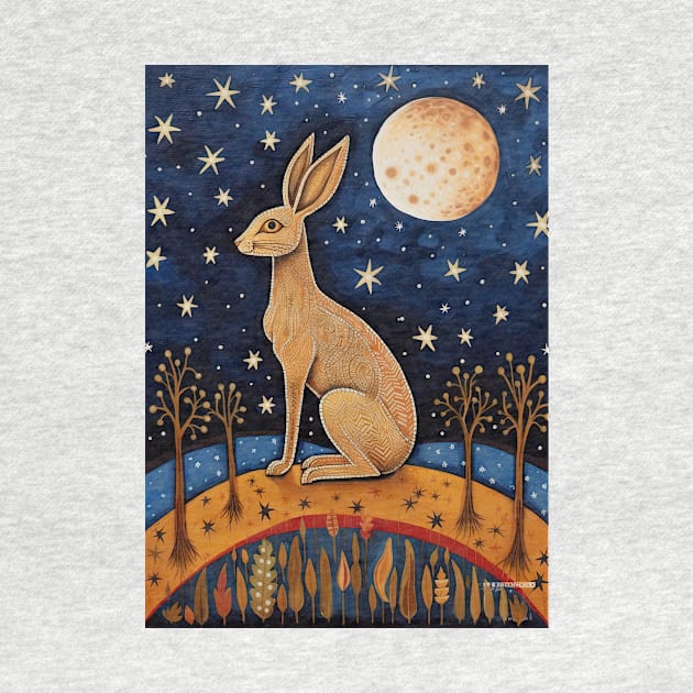 Moonlit Reverie: The Hare's Serenity by thewandswant